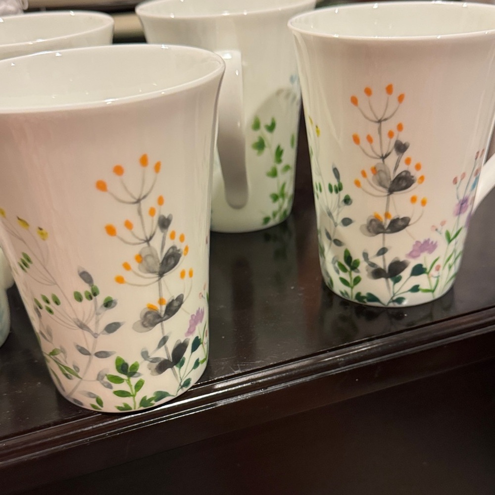 Mikasa Multicolor Floral Mugs